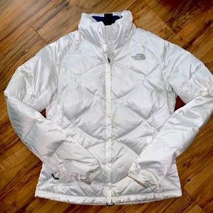 The North Face White puffer jacket Sz M